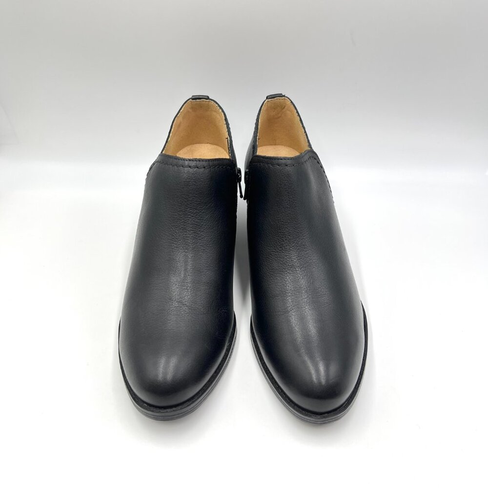 Naturalizer Womens Zarie Black Leather Low Cut Ankle Boots Booties Shooties - Picture 2 of 13